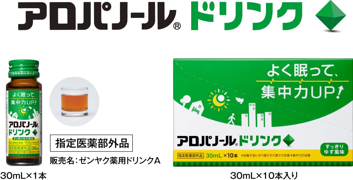 アロパノールドリンク: 販売名ゼンヤク薬用ドリンクA