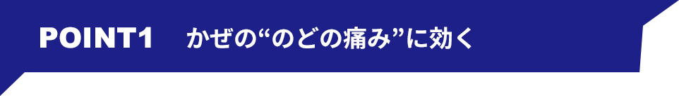 POINT1 かぜの11症状にしっかり効く