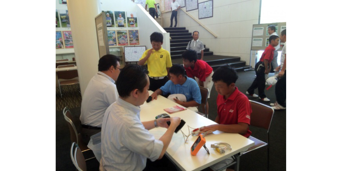 ミヤギテレビ主催の小学生ゴルフ大会にて貧血予防講演会を行いました。