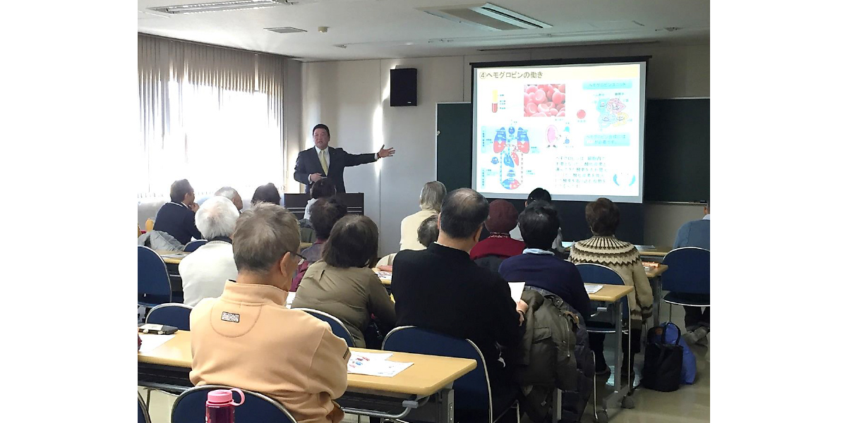 狛江市主催のイベントにてスポーツ貧血予防講演会を行いました。