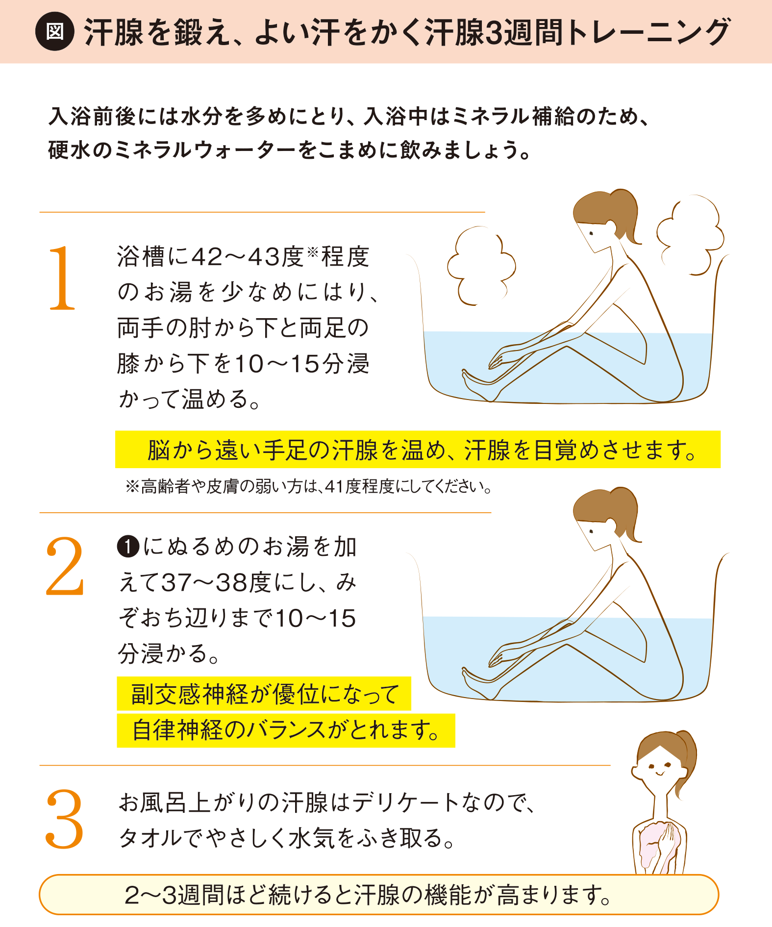 汗腺を鍛え、よい汗をかく汗腺3週間トレーニング