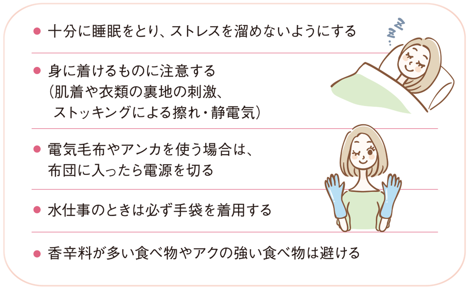 表３　日常生活で気をつけたいこと