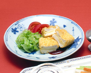 豆腐のチーズサンドフライ